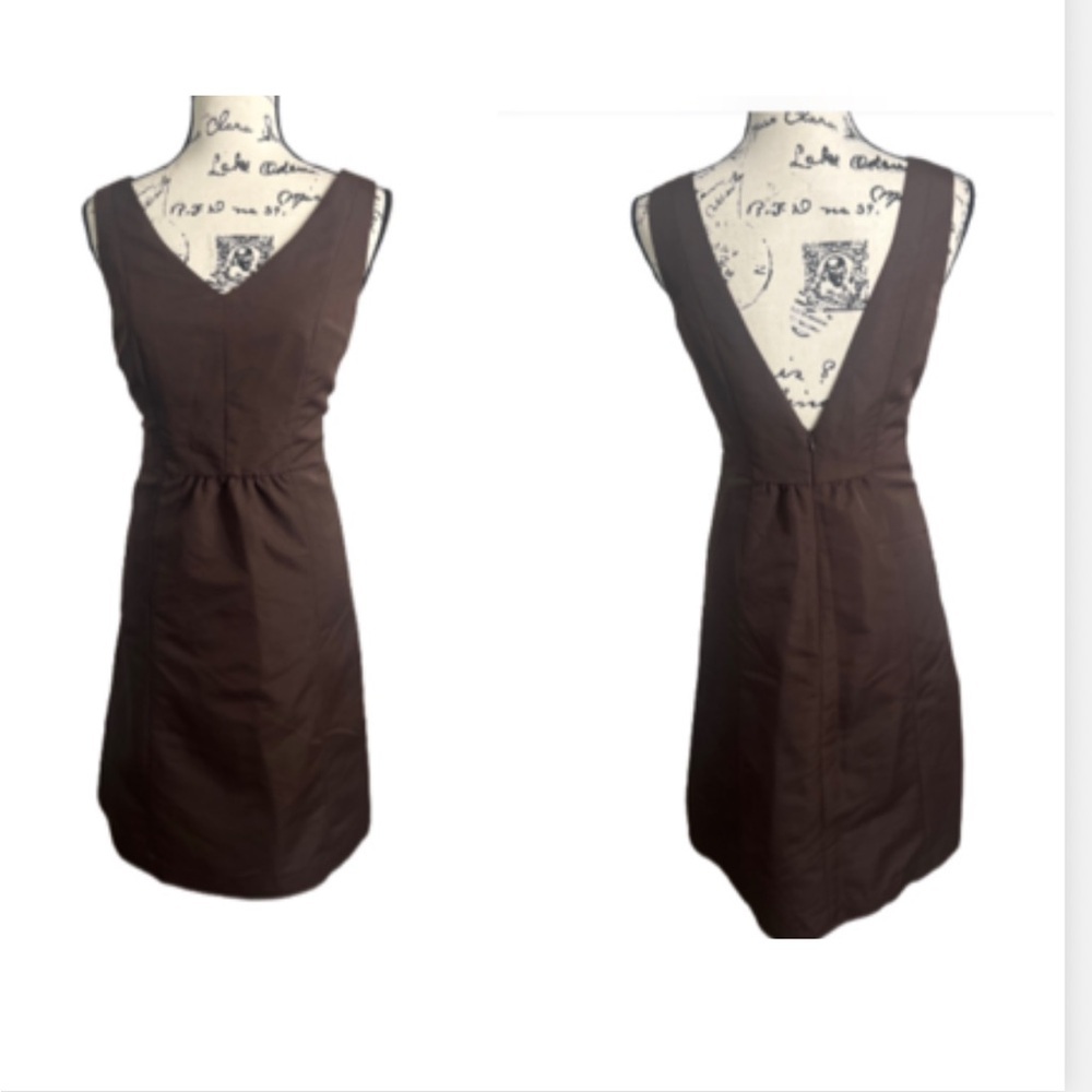 Merona Chocolate Brown  Backless Sleeveless‎  V neck Dress